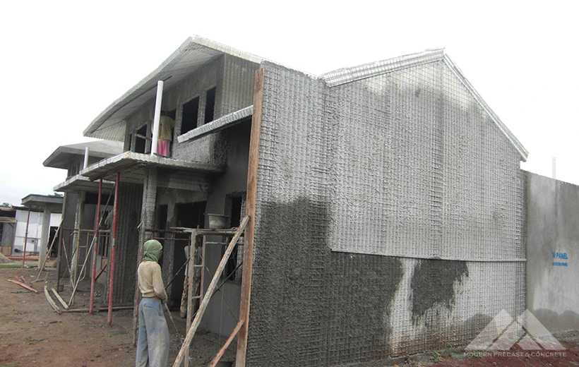 proyek penerapan dinar wall concrete